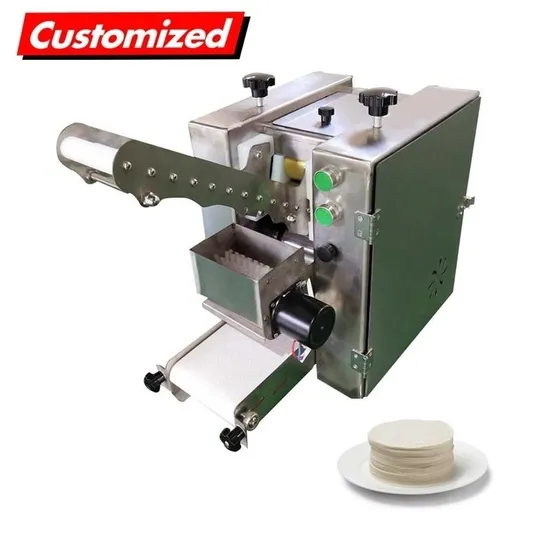 Máquina para fazer pele de bolinho de massa wonton, equipamento comercial, máquinas para fabricação de grãos